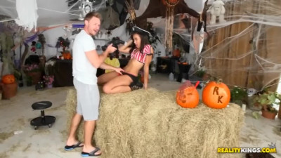 Cheerful Adriana's interracial video
